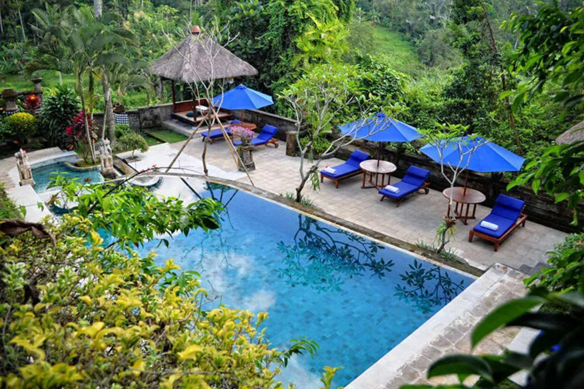 Alam Indah’s pool, above the valley