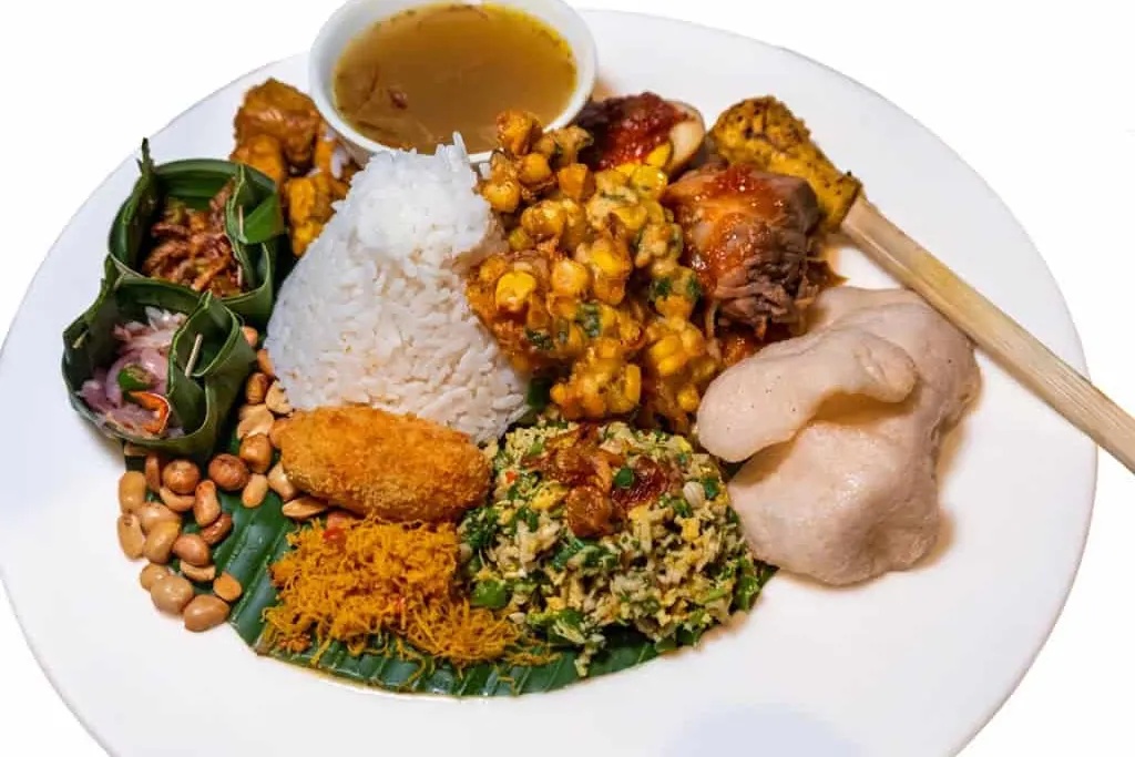 A plate of nasi campur